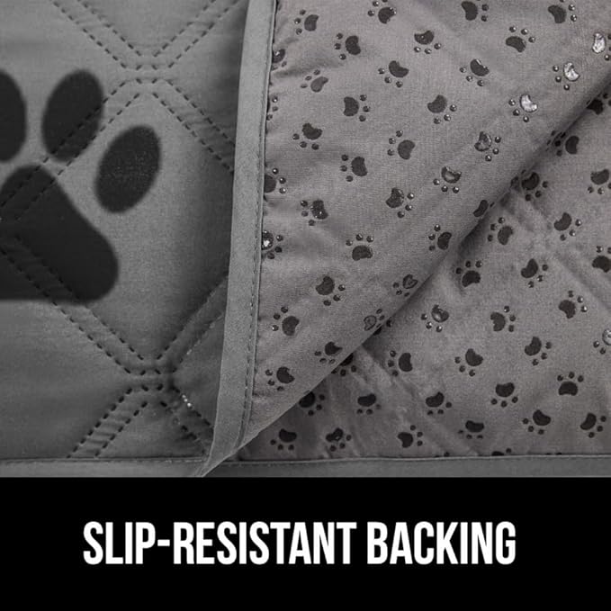 Gorilla Grip 100% Waterproof Dog Blanket 82x102, Pet Friendly Throw Essential for Large Pets, Dogs, Cats, Tear and Slip Resistant Leakproof Couch Cushion Bed Protector Cover for Indoor Furniture, Paw