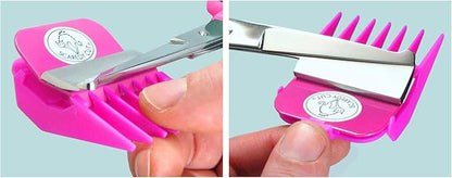 No Buzz Clipper + Dematting Comb by Scaredy Cut Silent Home Pet Grooming Kit, Pink, Right-Handed