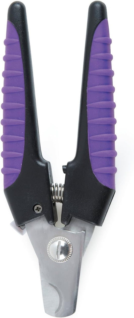 Master Grooming Tools Ergonomic Pro Nail Clippers — Stainless Steel Clippers for Trimming Pet Nails - Purple, Large, 6¼"