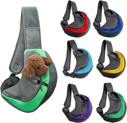 Mipcase Puppy Harness Cross-Body Pet Single Dogs L Shoulder Blue Size Bag Carriers Dark for Sling Small Cats Polyester Carrying Hand Carrier Travel Small Dog Harness