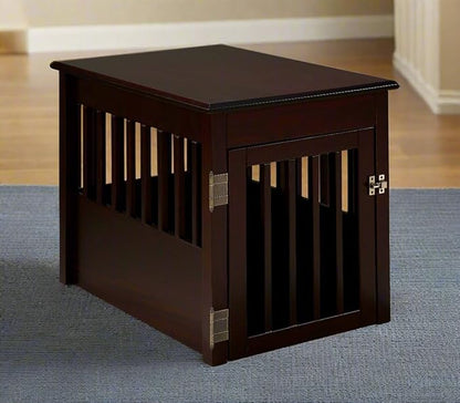 BarkWood Large Pet Crate End Table - Cappuccino Finish