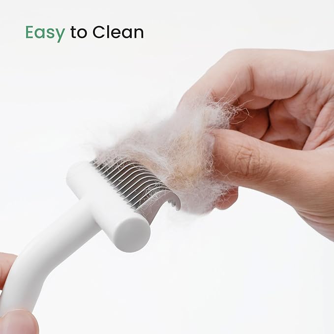 PawRake, Cat and Dog Brush for Shedding and Undercoat Dematting, Pet Grooming Tool for Medium to Long Hair Pets, Skin-Safe and Lightweight