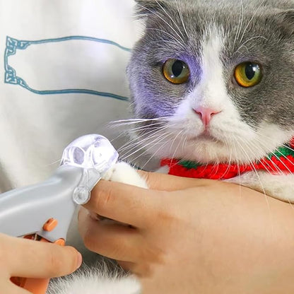 Illuminated Pet Nail Claw Clipper with 5X Magnificatio Scissor Safe with LED Pet Grooming Nail Care Tool Great for Dogs Cats