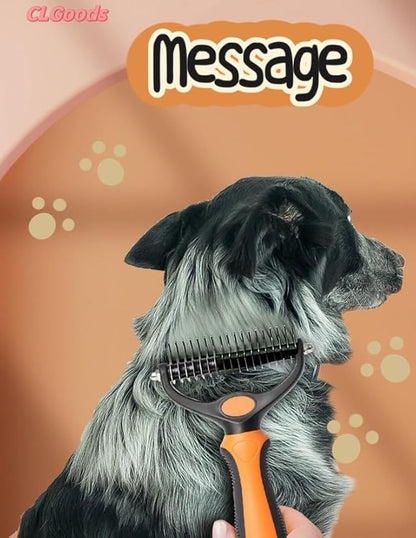 Pet Dual-Sided Dematting Comb，Pet Grooming Comb- Double Sided Shedding, Dog Comb，Pet Comb，Dog Comb for Shedding, Pet Comb