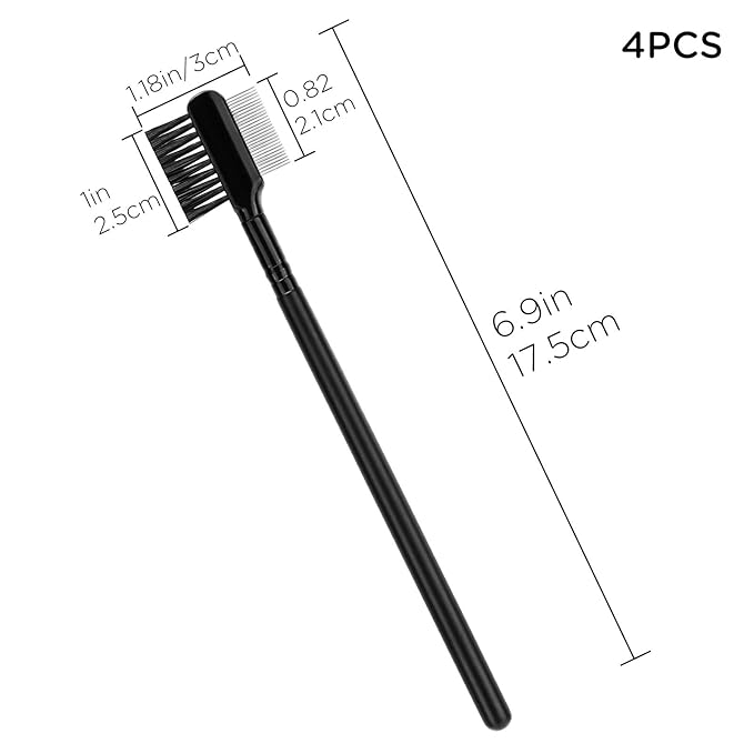 LUTER 4 Pcs Tear Stain Remover Comb Dog Flea Comb Double-Sided Multifunctional Dog Eye Comb Brush Pets Grooming Comb for Dogs Cats Removing Crust and Mucus