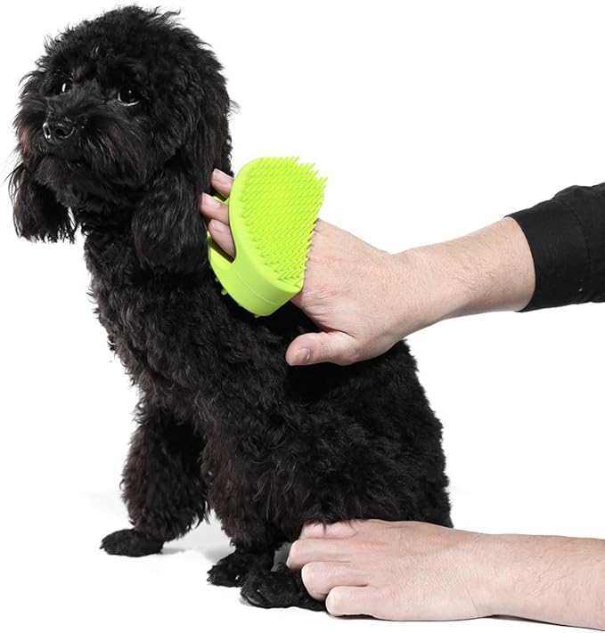 Dog Brush & Cat Brush, Soft Silicone Dog & Cat Grooming Brush, Pet Bath & Massage Brush for Cats and Dogs with Short or Long Hair, Cat Slicker Shedding Hair Brush Purple