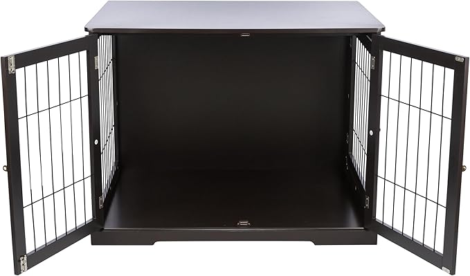 TRIXIE 38.7" Indoor Dog Crate, Wooden Crate Table for Dogs Up to 66 lb, Large Dog Kennel, Perfect in Any Room, Brown