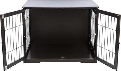 TRIXIE 38.7" Indoor Dog Crate, Wooden Crate Table for Dogs Up to 66 lb, Large Dog Kennel, Perfect in Any Room, Brown