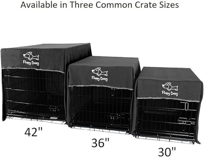 Floppy Dawg Crate Cover. Fits 42 Inch Dog Crates or Smaller. Easy to Put On, Take Off, and Adjust. Doubles as a Comfy Blanket. Slate Gray Lightweight and Breathable Polar Fleece