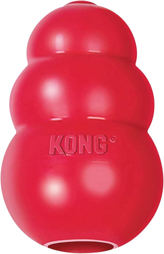 KONG Classic Stuffable Dog Toy - Fetch & Chew Toy for Dogs - Treat-Filling Capabilities & Erratic Bounce for Extended Play Time - Durable Natural Rubber Material - for Small Dogs