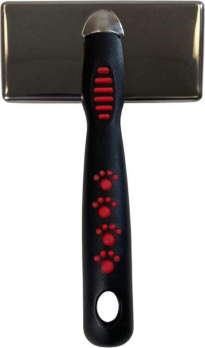 Ryan's Pet Supplies Paw Brothers Soft Flat Slicker Brush for Dogs, Grooming Brush Small and Medium Dogs, Coated Tips, Gentle on Skin, Maximum Coverage, Medium