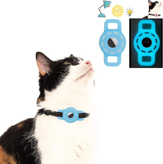 Pet Silicone Protective Case for Apple Airtag GPS Finder Dog Cat Collar Loop,GPS Pet Tag,Anti Scratch Cat Tag Holder,Air Tag Cover for Apple Labels,Cat GPS Tag Protects Device Anti-Lost Anti-Scratch