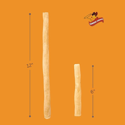 Collagen Sticks 6" (12 Pack) - Odor-Free, All Natural Collagen Dog Chews for Healthy Joints, Skin & Coat. Best Rawhide and Bully Stick Alternative Filled with Beefhide Goodness.