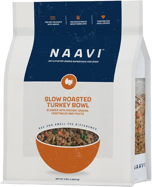 Slow Roasted Turkey Bowl with Ancient Grains, Vegetables & Fruits, Premium Dog Food Topper for Adult Dogs - 4lb