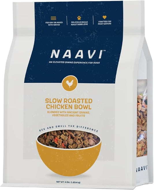 Slow Roasted Chicken Bowl with Ancient Grains, Vegetables & Fruits, Premium Dog Food Topper for Adult Dogs - 4lb