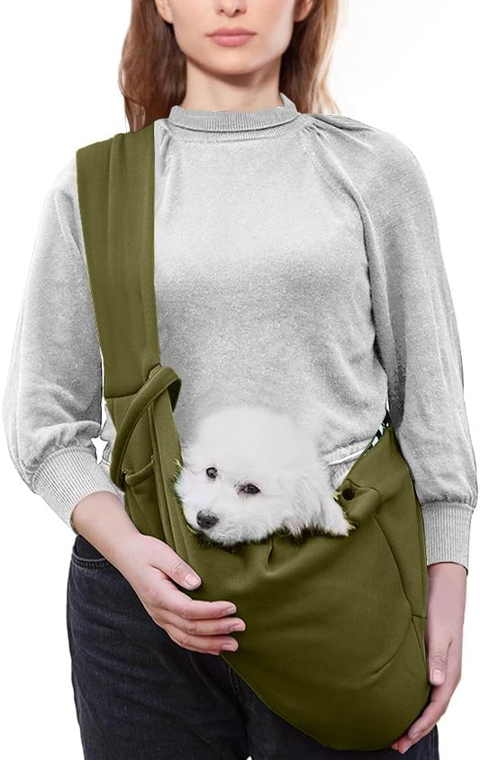 FEimaX Dog Sling Carrier, Pet Papoose Slings Bag for Small Dogs Cats, Puppy Hands Free Satchel Tote Pouch Carriers Doggie Crossbody Shoulder Carry Bags for Outdoor Travel