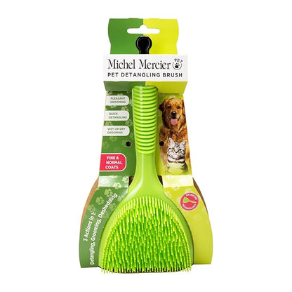 Michel Mercier Pet Detangling Brush Fine or Normal Fur - Pet Brush for Grooming, Detangling, Deshedding - Cat Brush and Dog Brush for Shedding - 1 pc