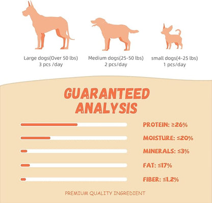 Chicken Wrapped Banana Slices Dog Treats Small Dogs, Healthy Rawhide-Free Low Fat Soft Training Snacks Chews with Taurine