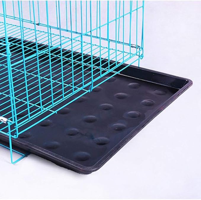 Folding Metal Dog Crate, Blue, Portable, Easy to Install, Durable, Secure, Comfortable, Warm, Airy