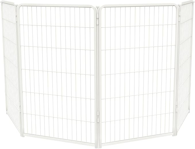 FXW Homeplus Dog Playpen for Indoor Use - Stress-Free and Safe Play, Heavy Duty 45 Inch 4 Panels Dog Pen for Large Dogs, White│Patented
