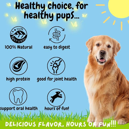 BULLYSTICKS & MORE 6 Inch Beef Trachea (6 Inch - 6 Pack) | Beef Trachea for Dogs | 100% Grass Fed Beef | Dog Parents Choice Beef Trachea Dog Chews | Long Lasting Beef Trachea Dog Treats