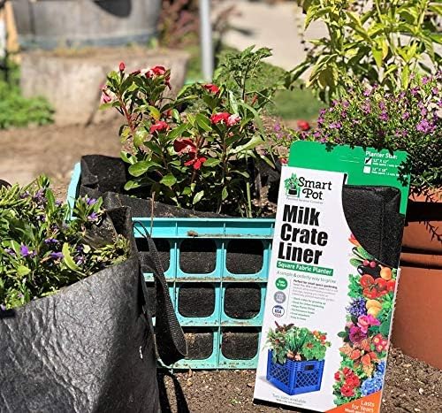 L121212 Smart Pot Milk Crate Liner, 12" x 12" x 12", Black