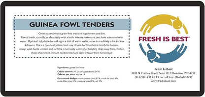 Fresh Is Best - Freeze Dried Healthy Raw Meat Treats for Dogs & Cats - Guinea Fowl Tenders