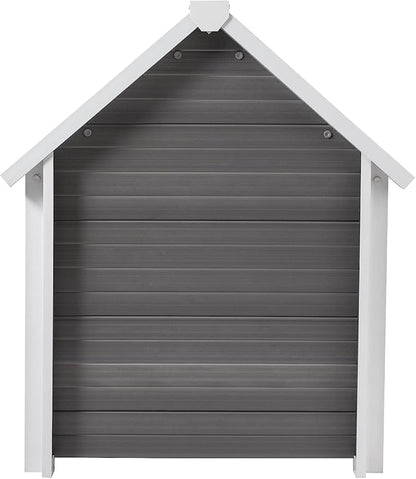 New Age Pet ECOFLEX Outdoor Large Bunk Style Dog House for Up to 80lbs Pets | 10 Year Manufacturer Warranty | Weatherproof Roof & Elevated Floor | Easy-to-Assemble & Clean