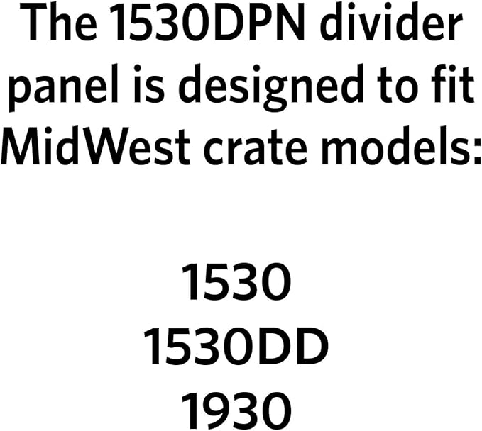 MidWest Homes for Pets Dog Crate Divider Panel for 30-inch Dog Crate; Fits Crate Models 1530, 1530DD, 1930 & Measures 18.90L x 18.71W x .60H Inches, Black