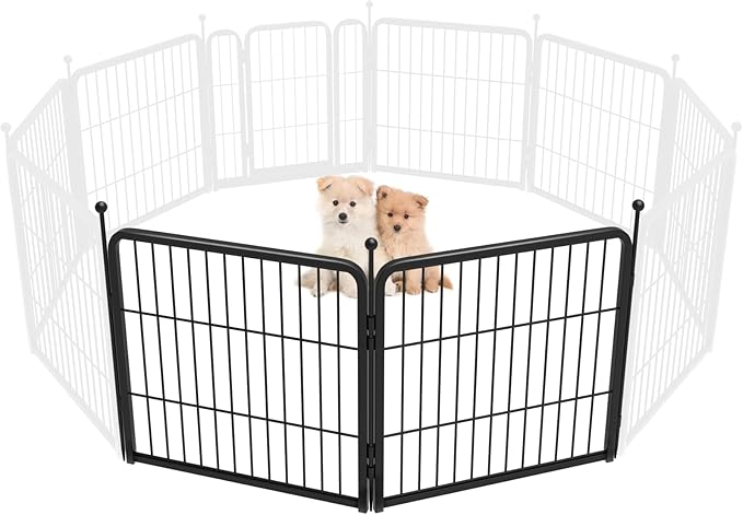 FXW Rollick Dog Playpen for Yard, RV Camping, 24 inch 2 Panels for Puppy and Small Dogs│Patented