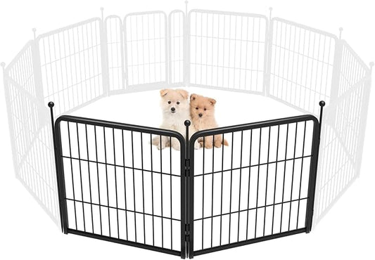 FXW Rollick Dog Playpen for Yard, RV Camping, 24 inch 2 Panels for Puppy and Small Dogs│Patented