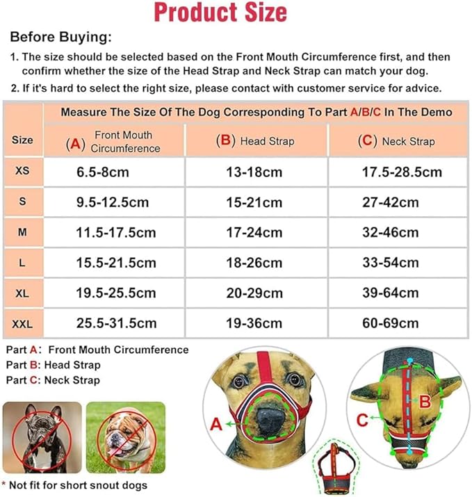 Black Dog Muzzle, Breathable Comfortable Mesh Muzzle for Dogs, Dog Training Muzzle, Anti-Biting, Anti-Barking, Anti-Chewing, Adjustable with Reflective Strap XS