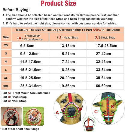 Black Dog Muzzle, Breathable Comfortable Mesh Muzzle for Dogs, Dog Training Muzzle, Anti-Biting, Anti-Barking, Anti-Chewing, Adjustable with Reflective Strap XS