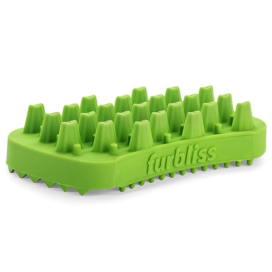Furbliss Dog Brush for Dogs, Cats and Pets with Long Hair, Grooming Bathing Massaging Deshedding Multi-Functional Wet or Dry Silicone Brush (Long Hair Brush)