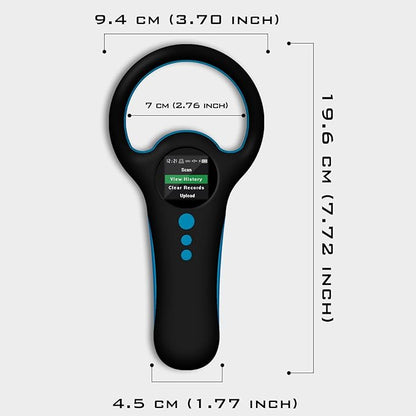 Smoostart Multifunction Bluetooth Microchip Scanner, Pet Microchip Reader with Latest Operating System, FDX-B/EMID 500 Records Data History Locally Available Or Upload to PC/Cell Phone/PAD
