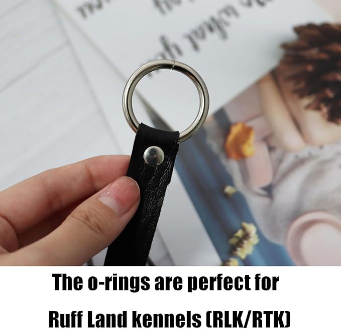 Dog Kennel Fan Hanging Utility Straps for Ryobi P3320 Fan Holder,Waterproof Dog Crate Fan Strap with O-Rings to fit a Ruffland Kennel and Hold Your Ryobi P3320 Fan,Black