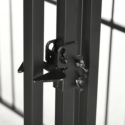 PawHut Dog Kennel Outdoor with Waterproof Canopy, Dog Run with Galvanized Chain Link, Secure Lock, for Backyard and Patio, Large and Medium Sized Dogs, 9.3' x 4.6' x 5.2'