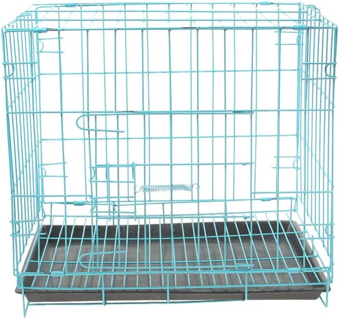 Large Dog Crate Pet Folding Cage Collapsible Dog Cage Indoor Outdoor Dog Crate Small Metal Wire Dog Crate with Leak- Pan Portable Pet Cage for Puppy Cat Rabbit Dog Kennel