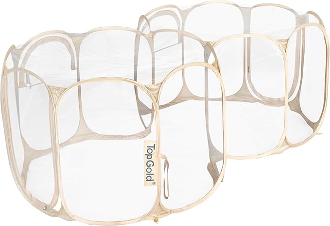 Cold Resistant Cat Playpen PVC Dog Playpen - 90''Portable & Foldable Indoor Outdoor Puppy Playpen - Insulated 2-Room Dog TentCrate Cage Kennel, Playpen for Kitten, Small Animals Play Pen(90"x45"x28")