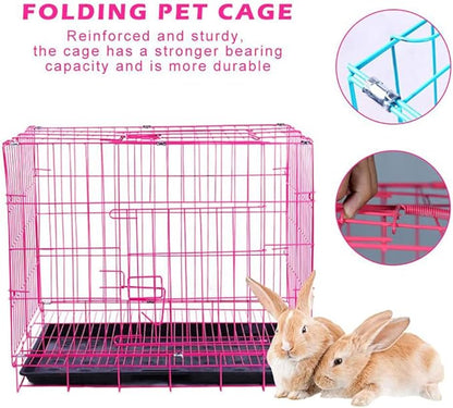Wire Dog Crate Folding Cage, Portable, Easy to Install, Durable, Secure, Warm