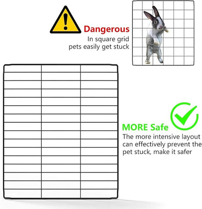 Small Animal Playpen, Guinea Pig Cages, Pet Playpen, Rabbit Cage,Small Animal Cage, Puppy Kitten Dog Playpen, Indoor Outdoor Portable Metal Wire Yard Fence,15 X 12 Inch, 28 Panels, Black