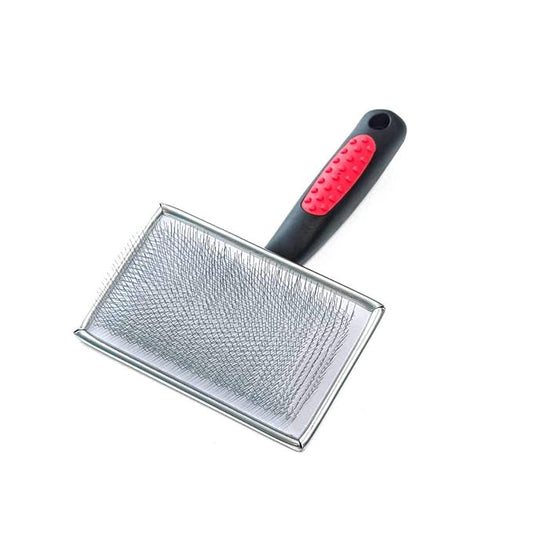 Ryan's Pet Supplies Paw Brothers Flat Slicker Brush for Dogs, Professional Grade, Coated Tips, Gentle on Skin, Maximum Coverage, Medium, 3.5 in x 1.625 in