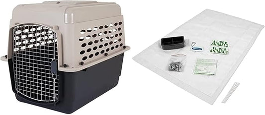 Petmate Vari Kennel (32") and Kennel Travel Kit for Pets