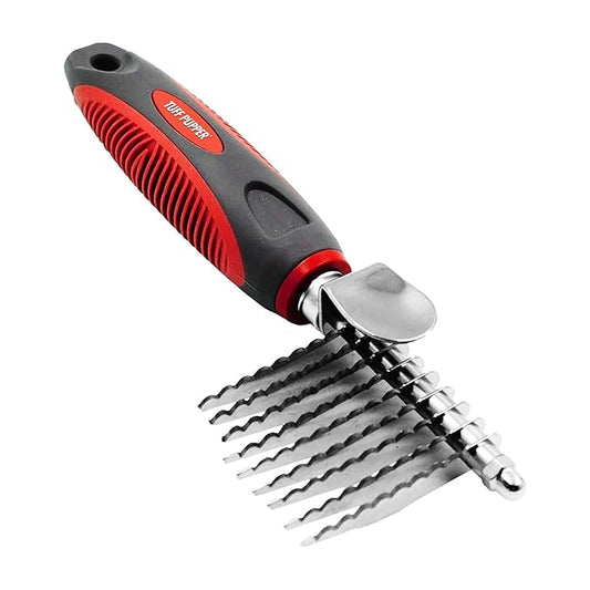 Dematting Comb For Dogs & Cats – Detangling Brush Tool For Dogs Easily & Safely Remove Dead, Matted Or Knotted Hair | Ergonomic, No-Slip Safety Handle Provides Precision Control