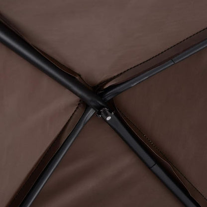 PawHut 4.6' x 4.6' x 5' Outdoor Dog Kennel, Walk-in Pet Playpen, Welded Wire Steel with Water and UV-Resistant Canopy, Black