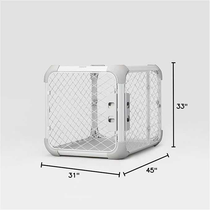 DIGGS Evolv Dog Crate - Slim, Durable Dog Kennel with Removable Ceiling Panel and Modular Design - Safe, Stylish, Convenient (Ash, Large)