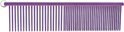 Resco Professional Anti-Static Best Dog, Cat, Pet Grooming Comb, Medium/Coarse Tooth Spacing, 1.5-Inch Pins, Candy Purple
