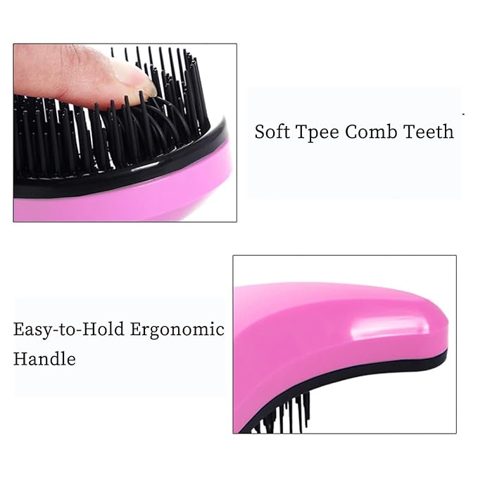 Puppy Brush for Small Dogs - Soft Dog Brush - Perfect Yorkie, Shih Tzu, Maltipoo & Maltese Grooming - Gentle Dog Hair Remover Brush for Easy Pet Hair Removal & Grooming at Home （Pink）