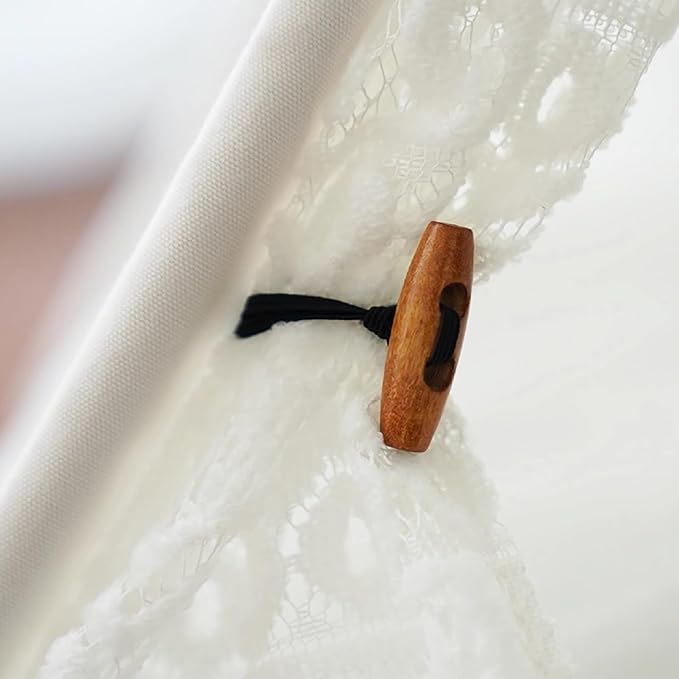 Dog Tent Bed, Portable Pet Teepee for Small Dogs and Cats, Removable & Washable Indoor House With Cozy Cushion, Bunny Outdoor Tent (White Lace, L)