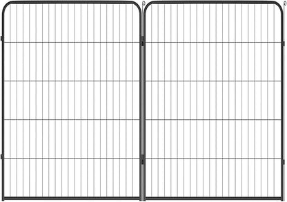 FDW Dog Playpen Dog Pen Dog Kennel 2 Panels 40 Inch Height Indoor Outdoor Folding Metal Portable Puppy Exercise Pen Heavy Duty Dog Fence for Yard Camping,Black